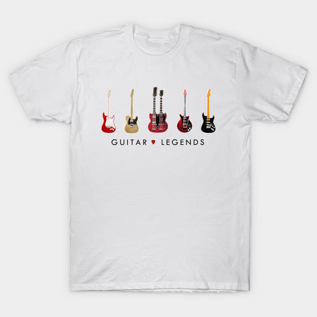 Guitar Legends Collection T-Shirt by JJW Clothing